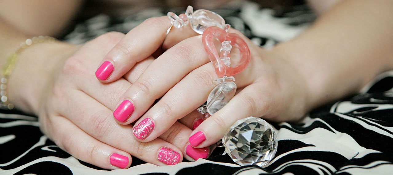 hands holding crystals